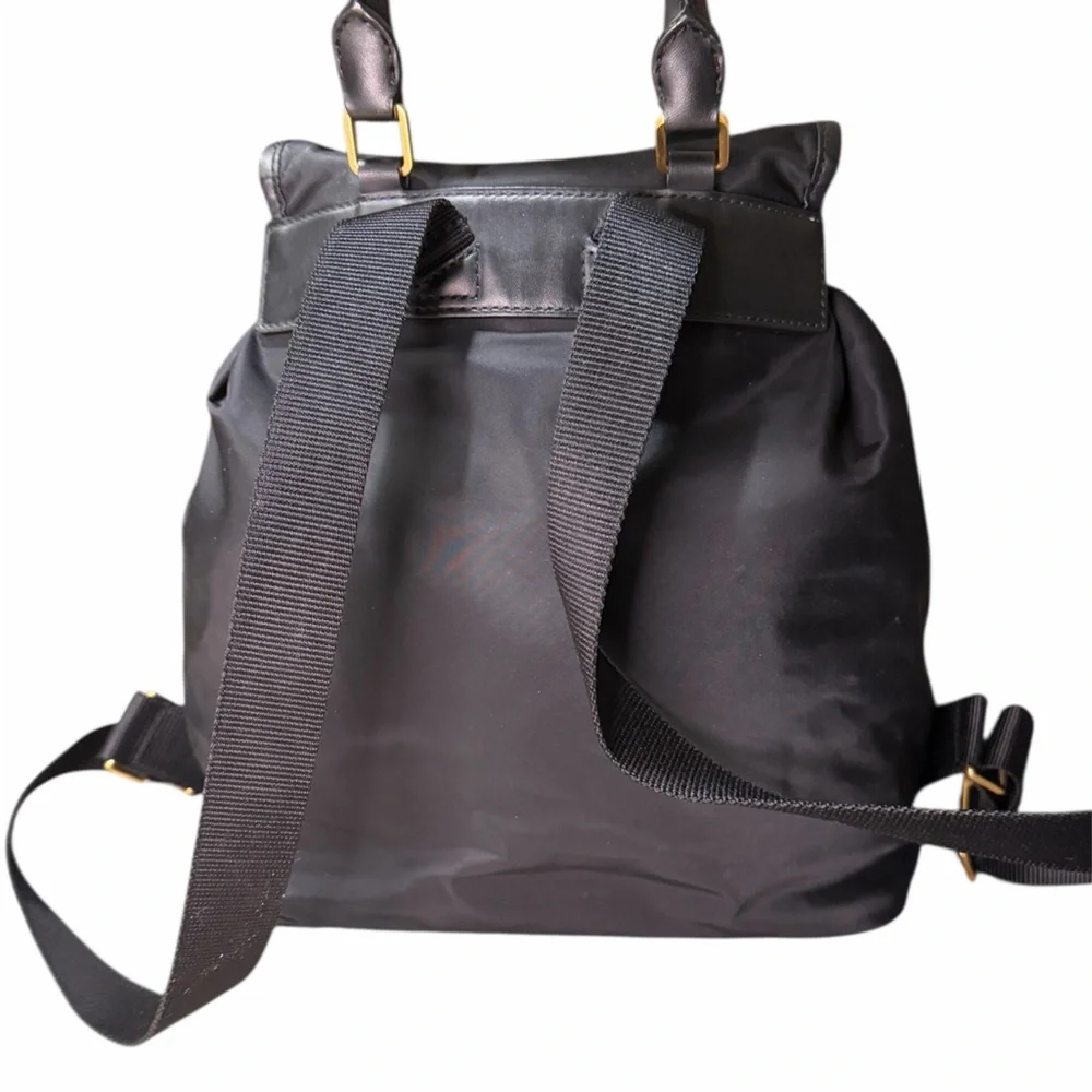 Tory Burch Nylon and Leather Black Backpack